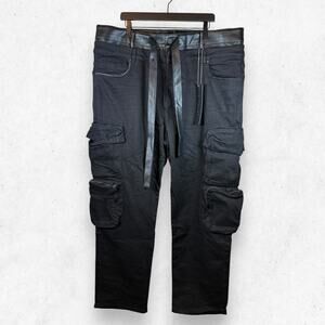 Embellish Black Cargo Straight Leg Pants Men's Size 42